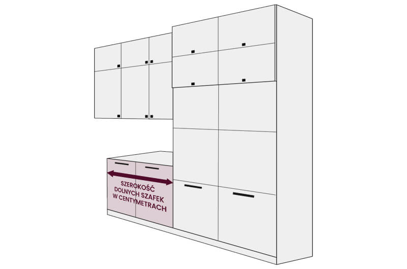 Dimensions - Lower cabinets